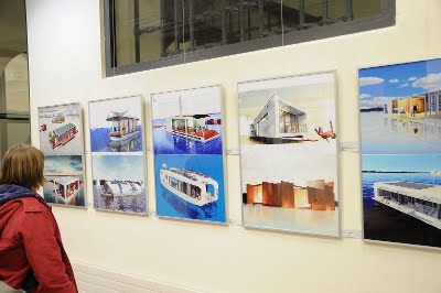 Einige Bilder der Ausstellung „Floating Homes – Wohnen auf dem Wasser“